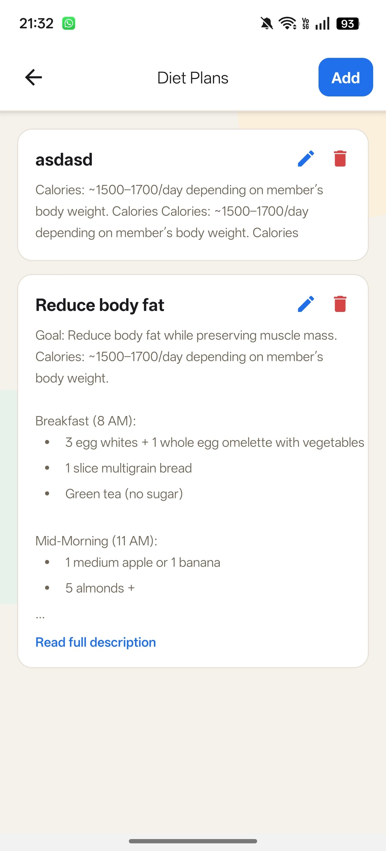 Gymzee diet plans